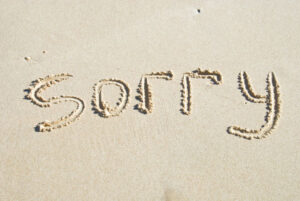 sorry in the sand